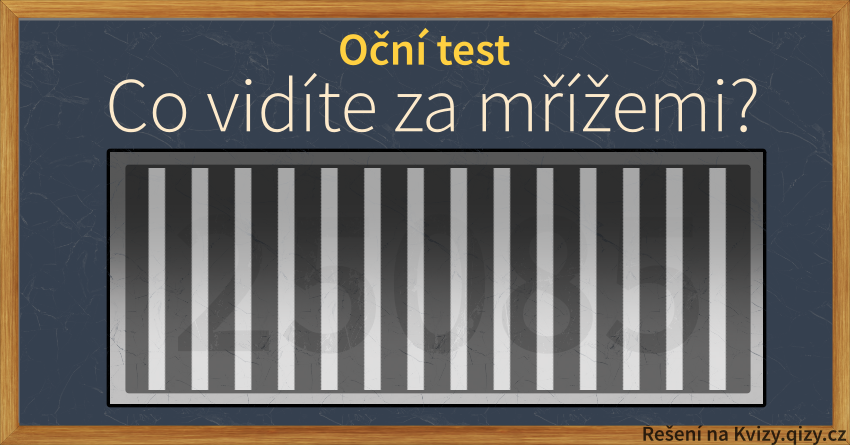 Oční Test Co Vidíte Za Mřížemi