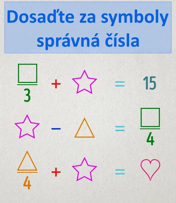 dosadte za symboly spravna cisla